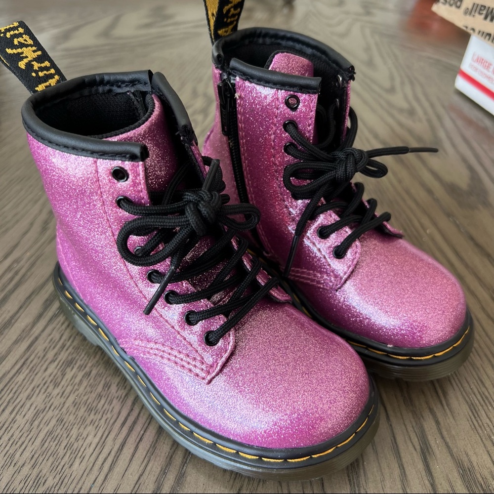 Dr. Martens Purple Glitter Boots